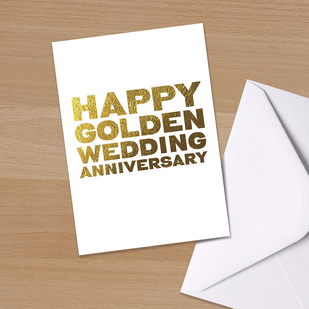 Happy Golden Wedding Anniversary / 50 years married / 50th wedding anniversary / Typography / Typographical