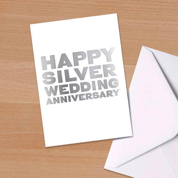 25th Anniversary - "Happy Silver Wedding Anniversary",