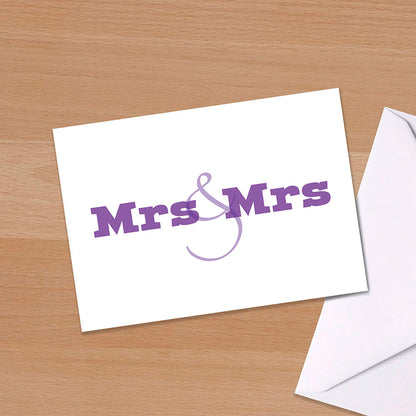 Mrs and Mrs card, Wedding congratulations card, Wedding card, Newly Wed, Happy Couple, New married couple, Gay Wedding, Lesbian wedding