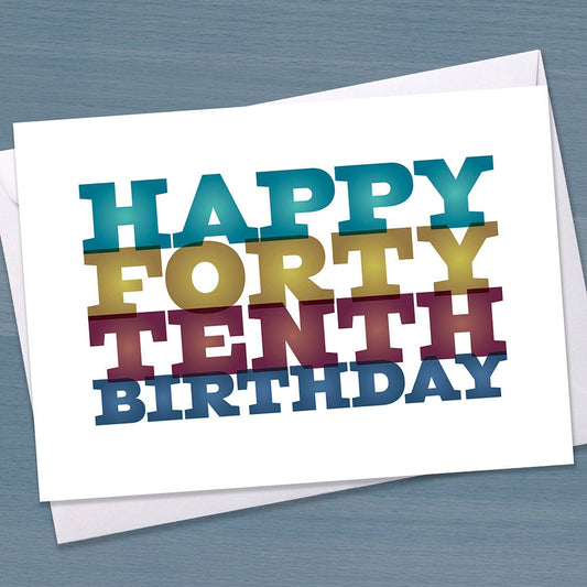 Funny 50th Birthday Card, Big 5-0, Fiftieth birthday, Forty Tenth Birthday, Milestone, Dad, Husband, Wife, Mum, Friend, brother