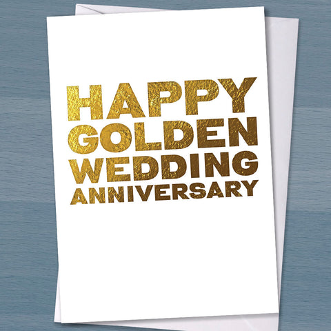 Happy Golden Wedding Anniversary / 50 years married / 50th wedding anniversary / Typography / Typographical