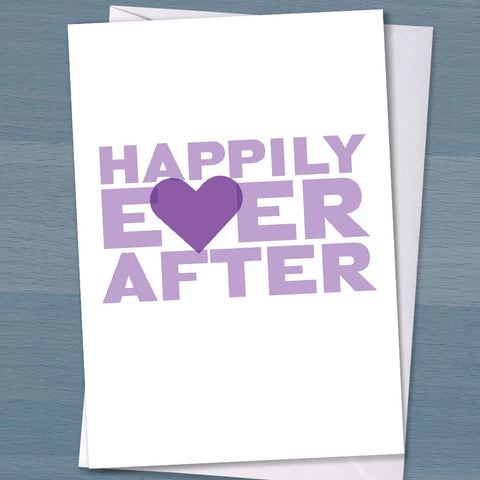 A Fairytale Wedding Card "Happily Ever After" this is the perfect Engagement, Anniversary, Valentines, Marriage or wedding Card