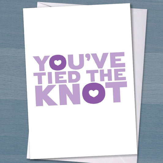 Congratulations Wedding Card - "You Tied the Knot", Congratulations Happy Couple, New Married Couple Card, Marriage Card, Newly wed