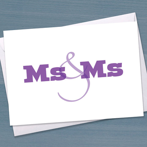 Ms and Ms card, Wedding congratulations card, Wedding card, Newly Wed, Happy Couple, New married couple, Gay Wedding, Lesbian wedding