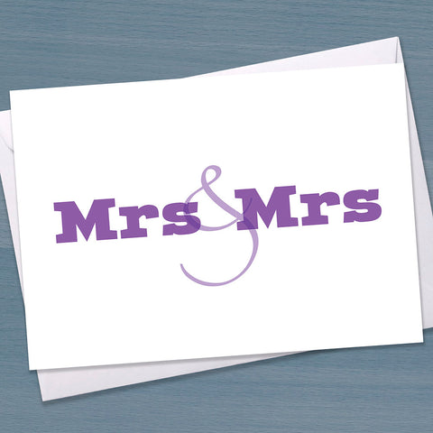 Mrs and Mrs card, Wedding congratulations card, Wedding card, Newly Wed, Happy Couple, New married couple, Gay Wedding, Lesbian wedding