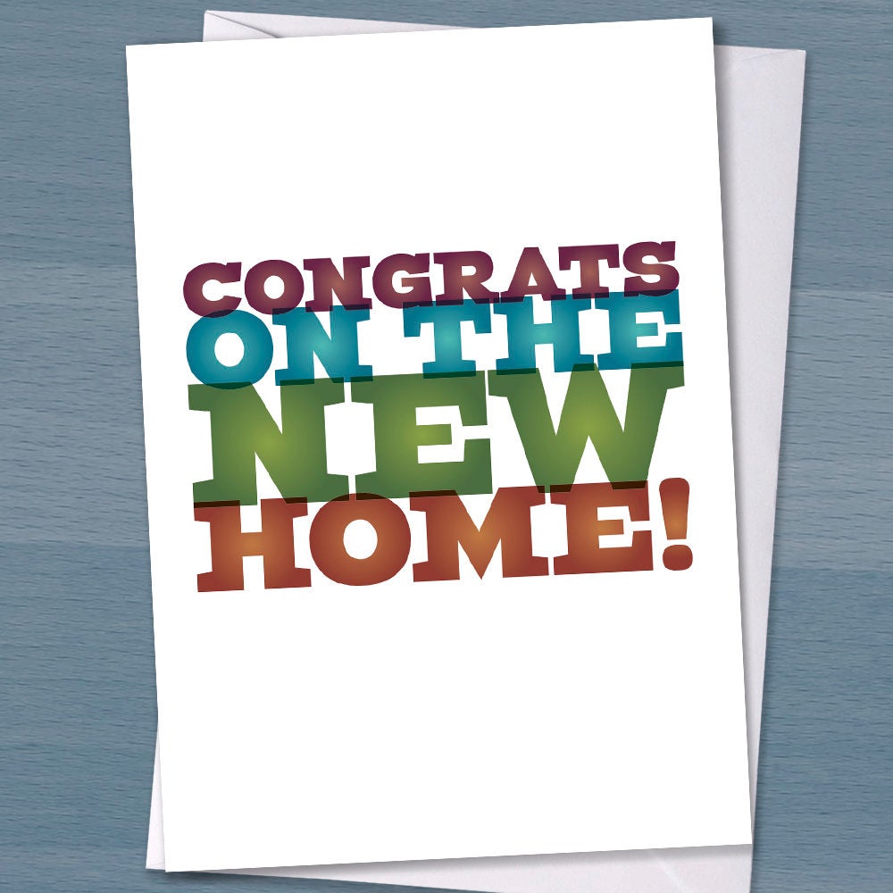 New home card - "Congrats on the New Home" New house card, Moving home card, Moving house card, Housewarming card, Congrats on the New Home