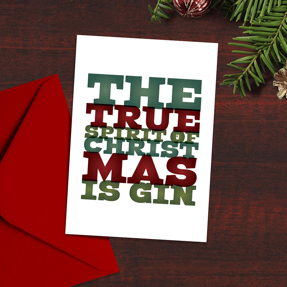 Set of any 5 Christmas Cards - Tipsy Animals in the Christmas Spirit, Christmas Jumper, Christmas Quotes or family and friends