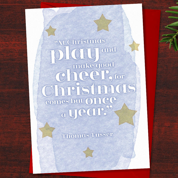 Set of 6 Literary Quote Christmas Cards - Perfect for book lovers, includes festvive quotes from Little Women, Emma, Pickwick Papers
